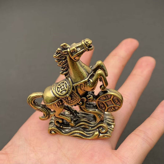 Brass Money Horse Desktop Ornaments Decoration 財源廣進