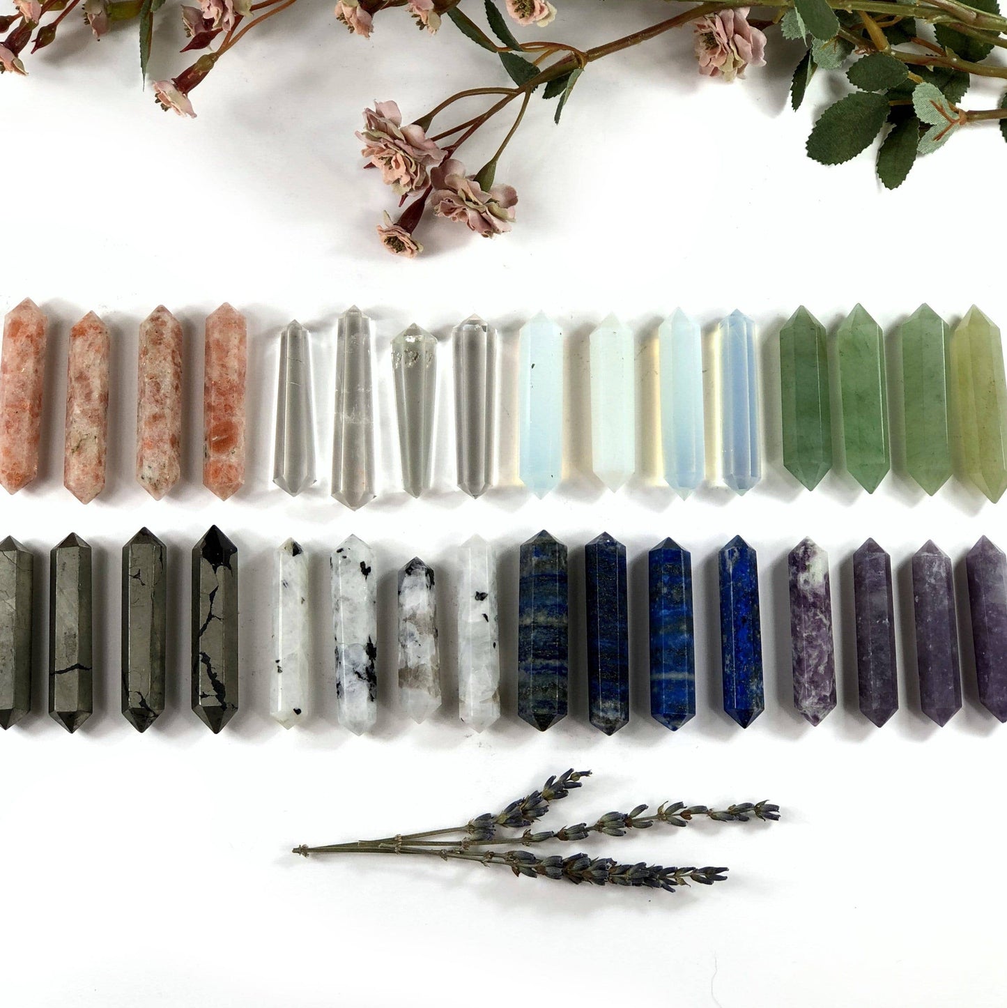 Double Terminated Faceted Crystal Point