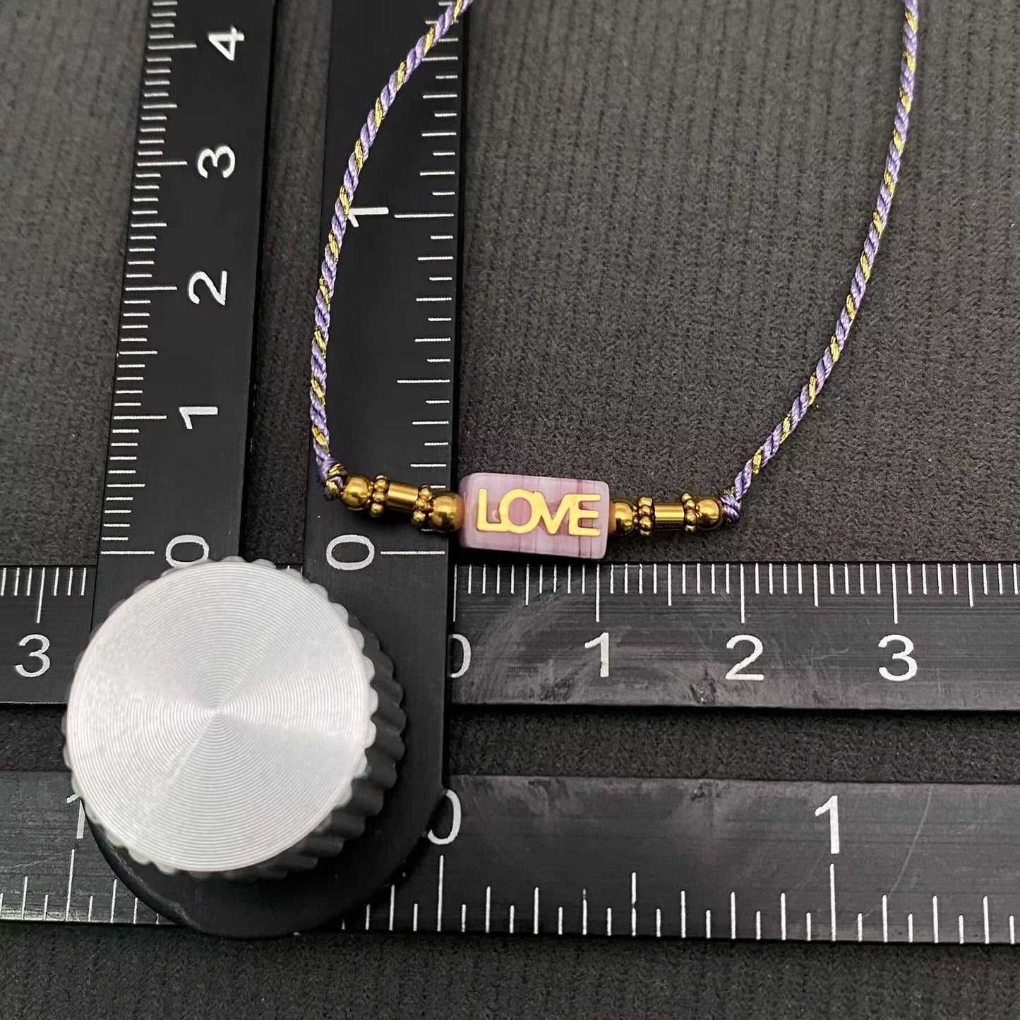LOVE Charm 18K Golden S.Steel Multicolor Rope Bracelet