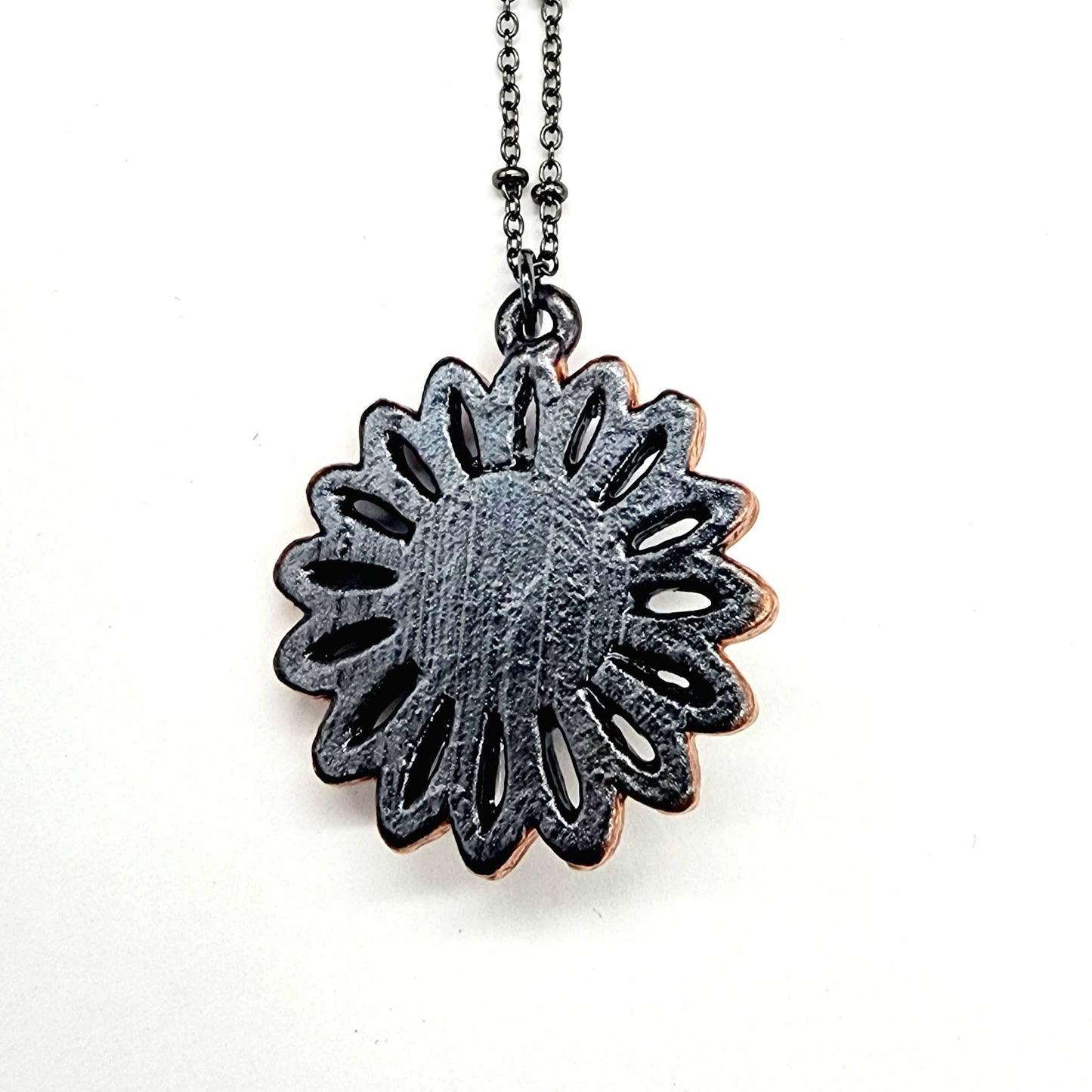 Smoky Citrine Flower Pendant Necklace