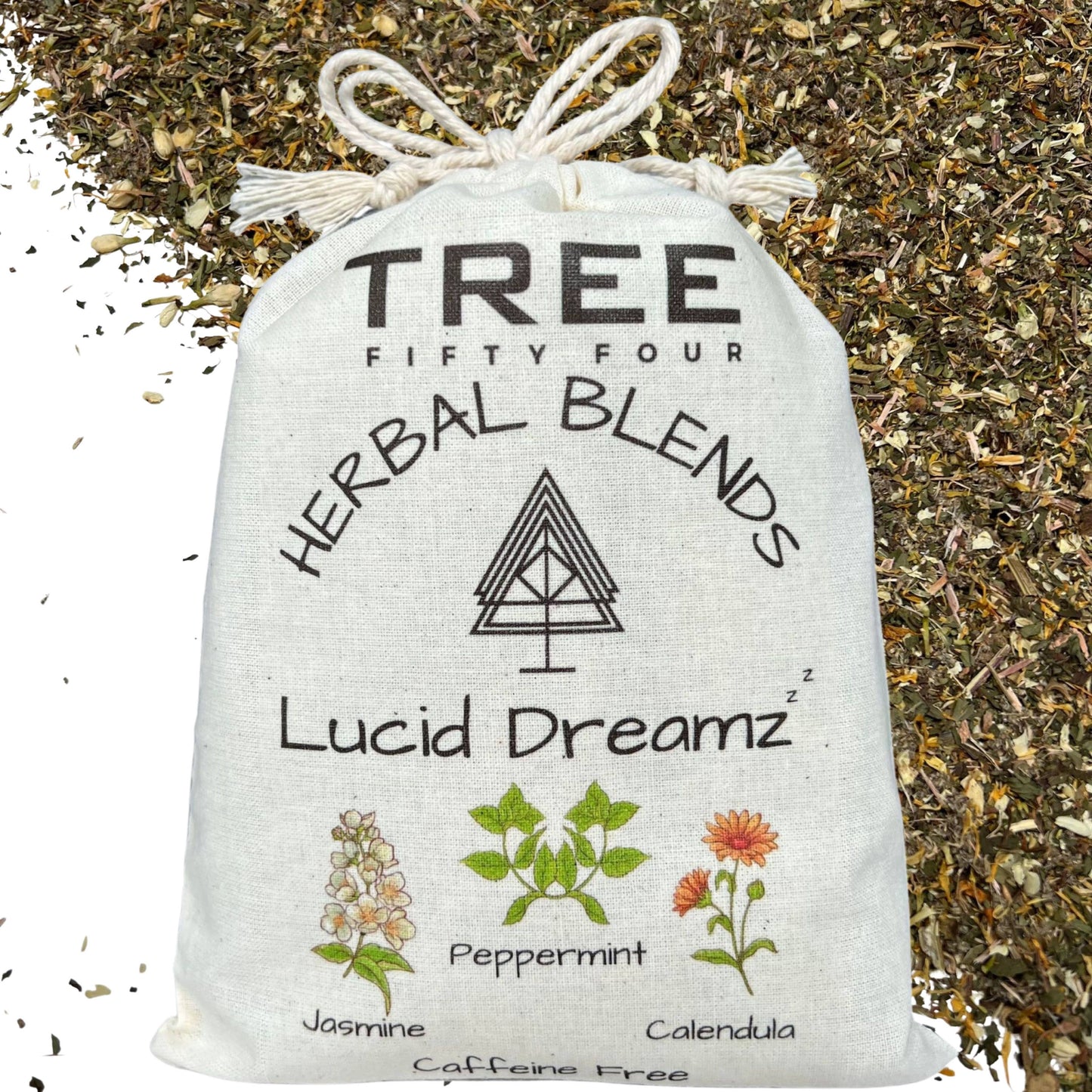 Lucid Dreamz Herbal Tea Blend in Drawstring Sachet, Loose: Medium