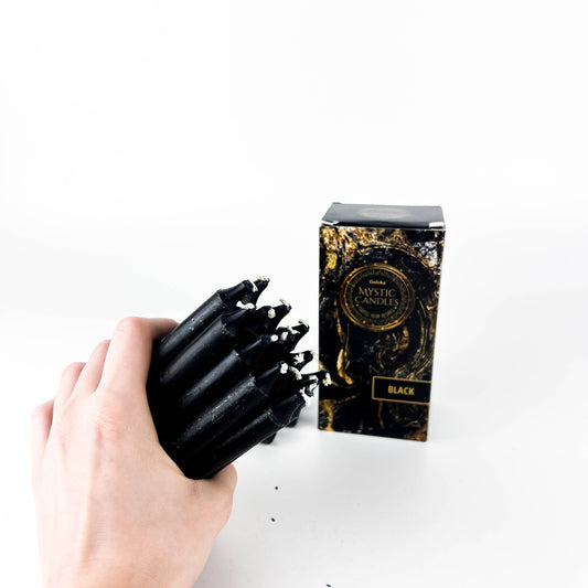 Goloka Black Mini Ritual Candle (Pack Of 20) - 0.5"X5"