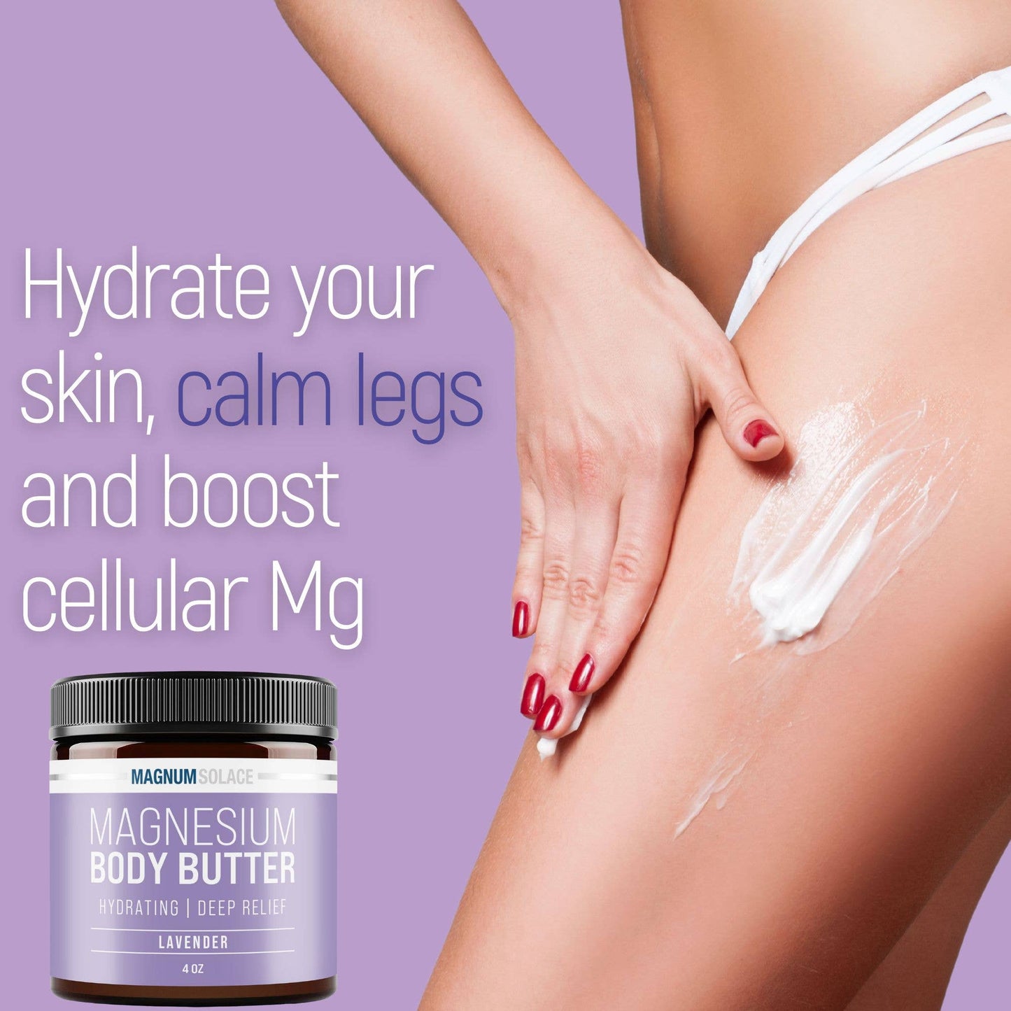 Magnesium Body Butter for Better Sleep - Lavender 5 oz