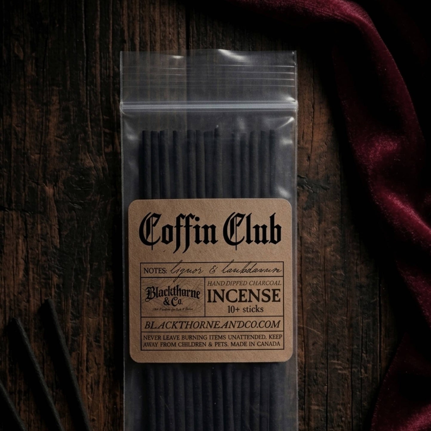 Coffin Club incense sticks |  vegan gothic ritual incense
