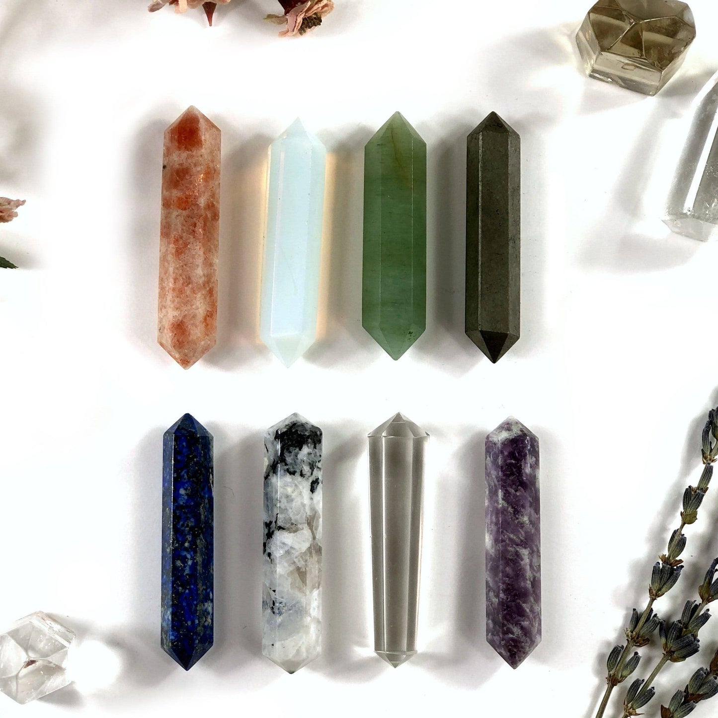 Double Terminated Faceted Crystal Point