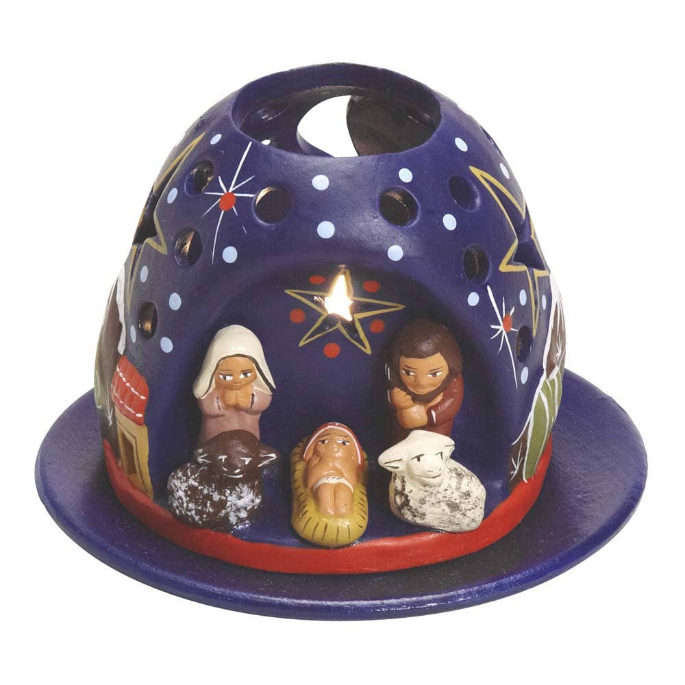Mountain Tea Light Nativity