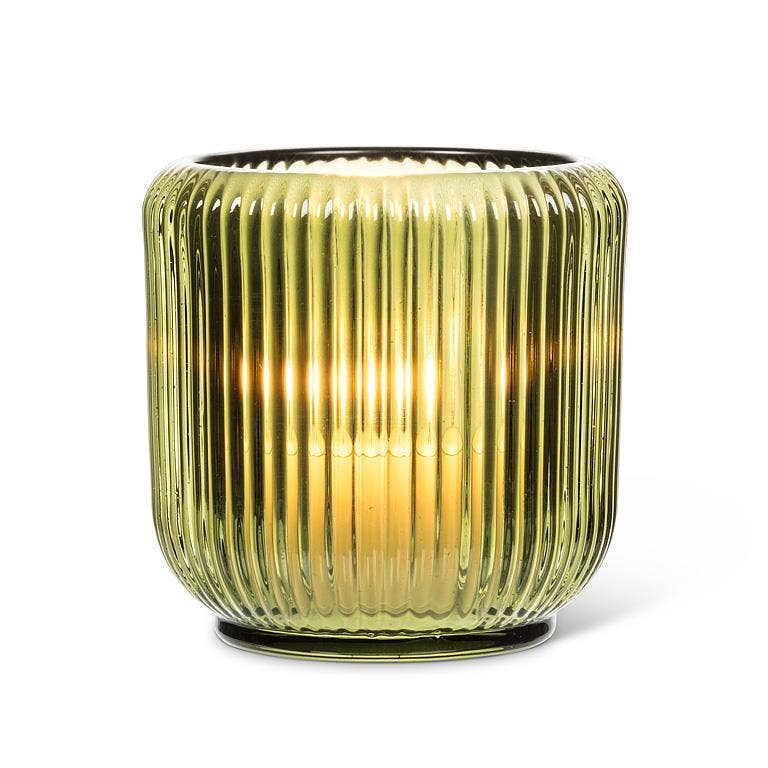 Large Ribbed Votive-3.25"D