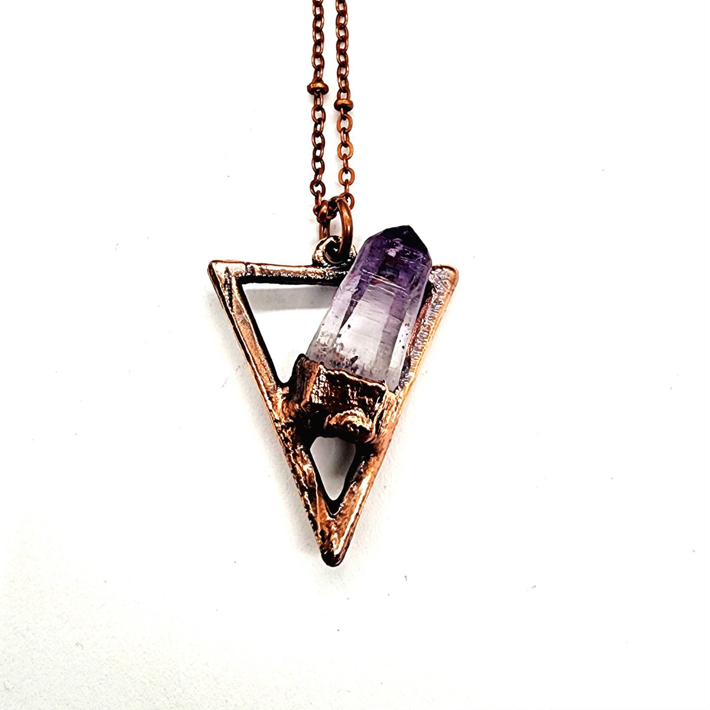 Vera Cruz Amethyst Inverted Triangle Necklace