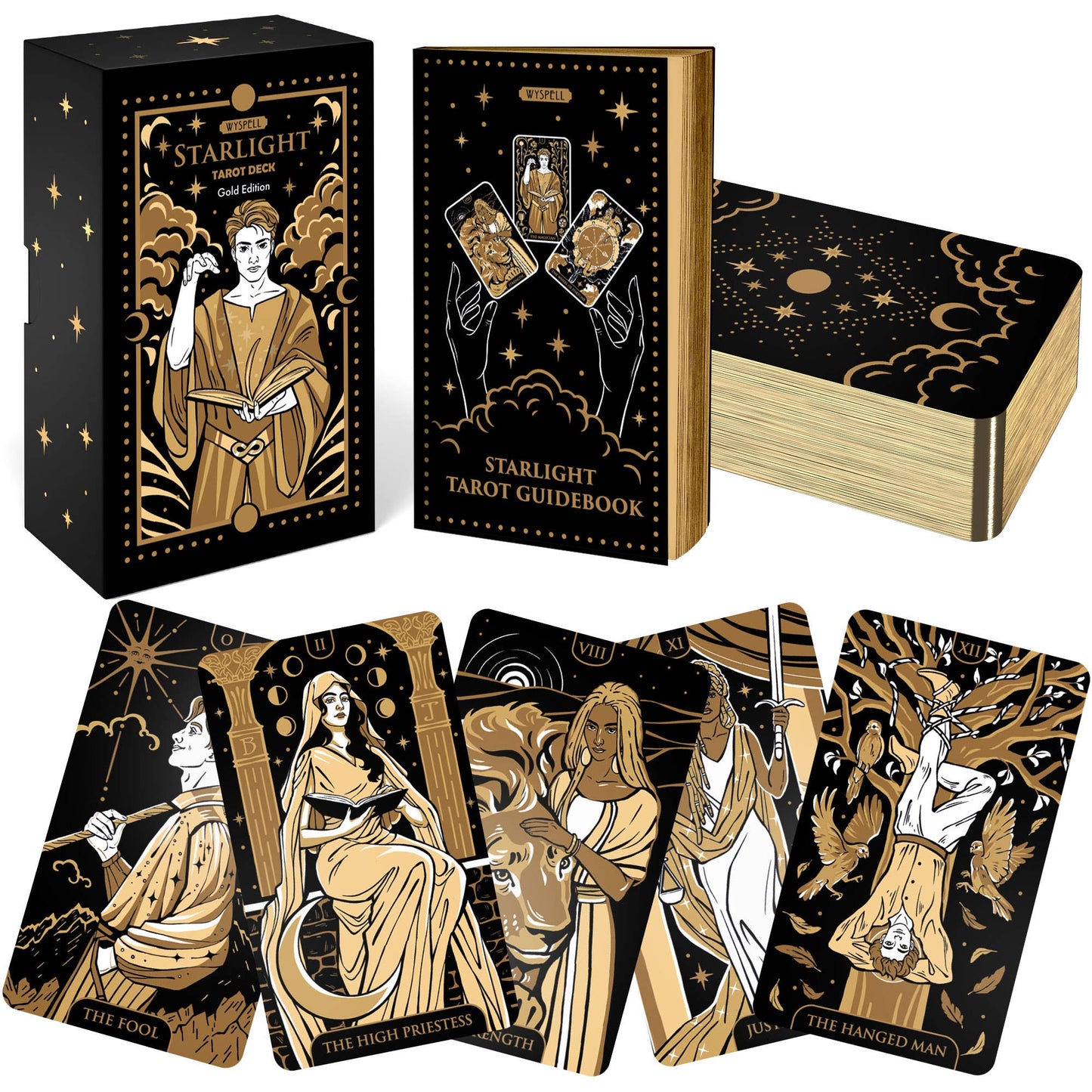 Starlight Tarot Cards - Gold Edition by Wyspell