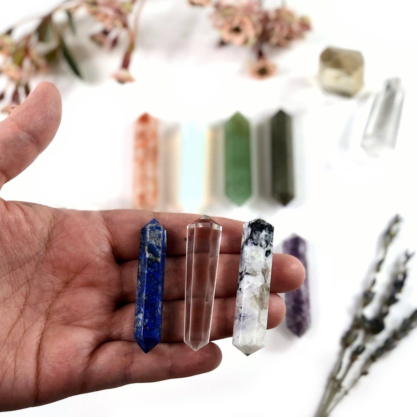 Double Terminated Faceted Crystal Point
