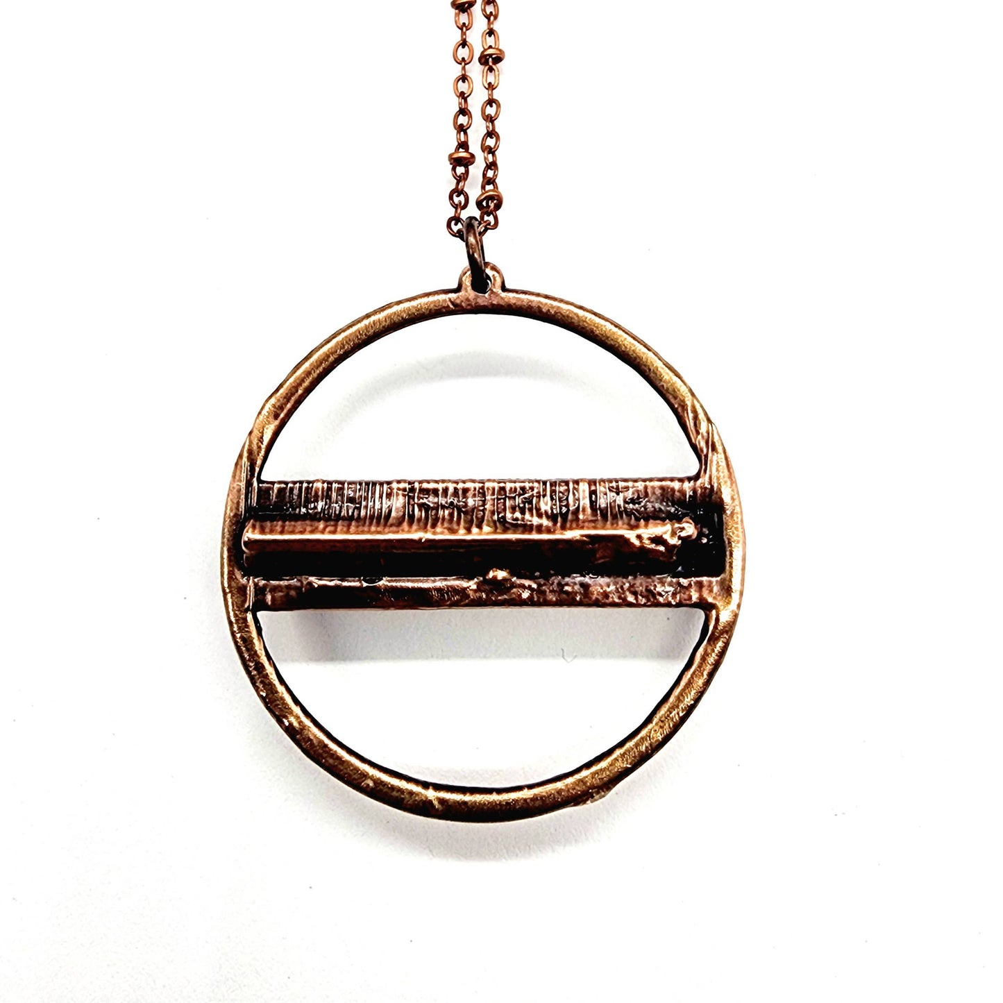 Black Tourmaline Halo Necklace // Electroformed Jewelry