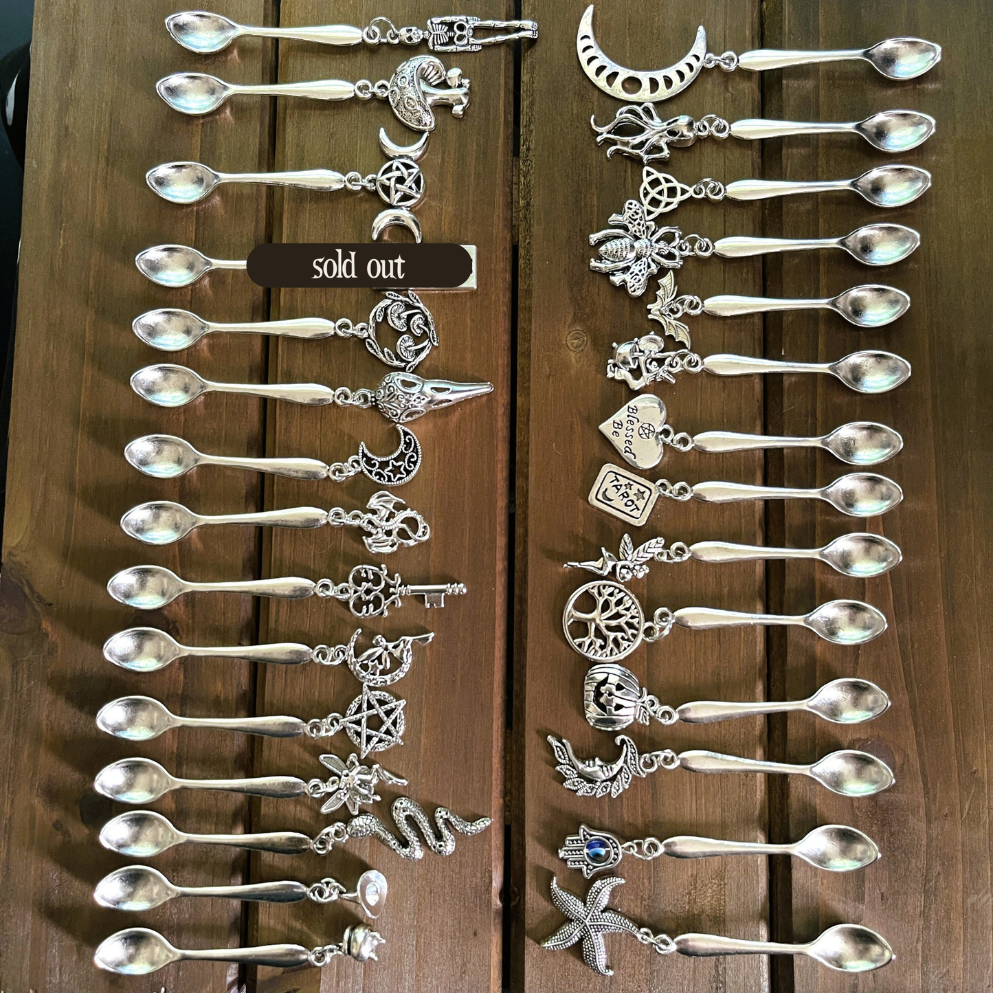 Witchy Charm Spoons, Witch Spoons, Herb Spoons