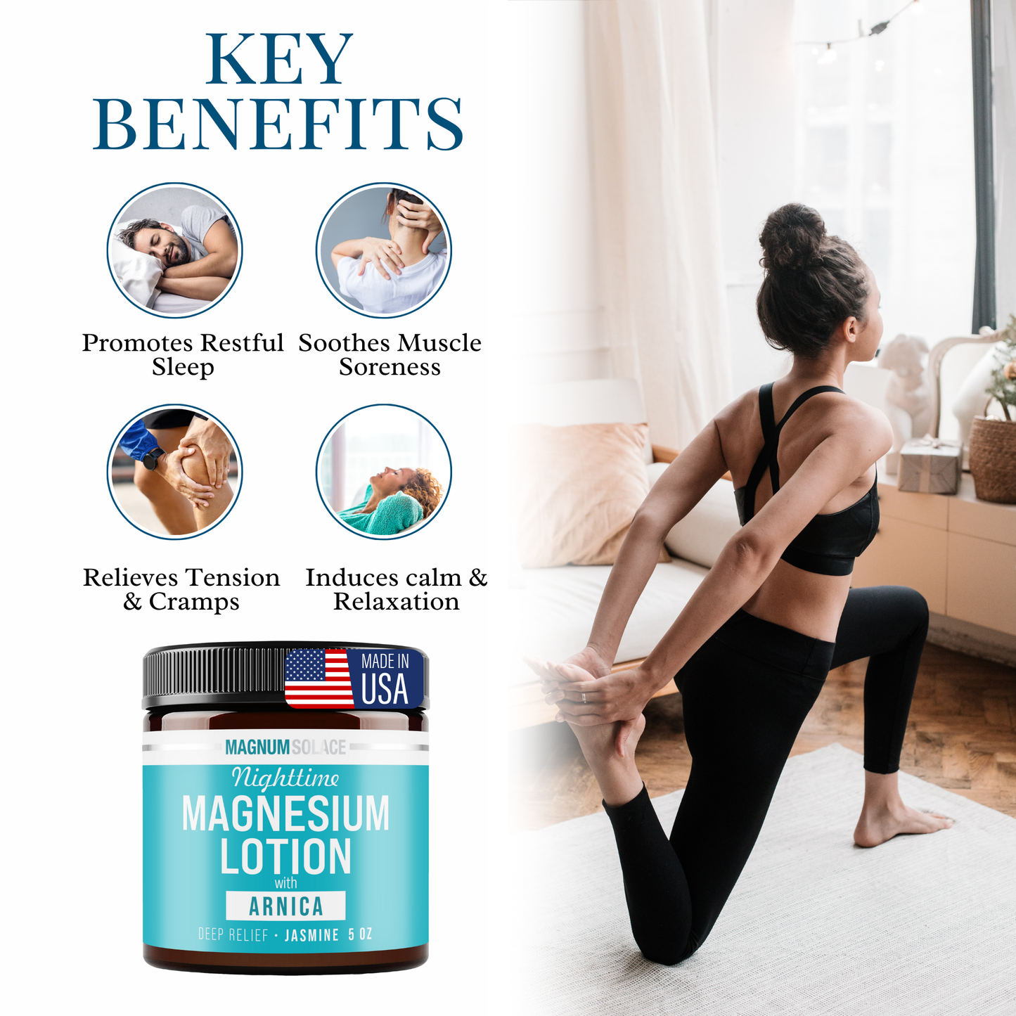 Nighttime Magnesium Lotion with Arnica: Bergamont
