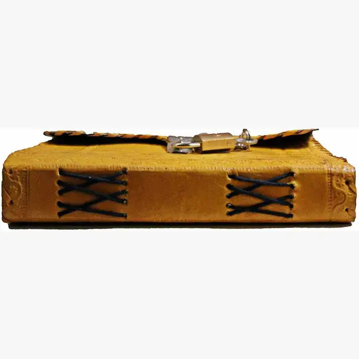 TUZECH Handmade Leather Vintage Journal Lock And Key Diary