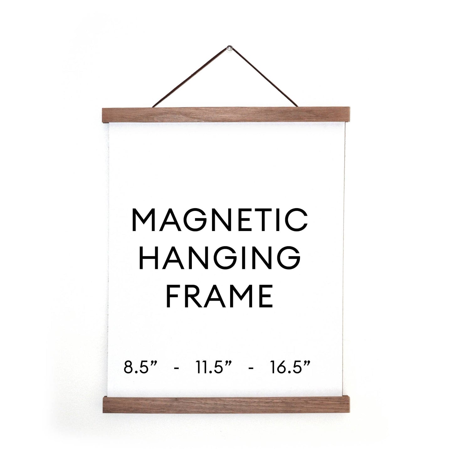 Magnetic Wood Hanging Poster Frame: BLACK / 20.5"