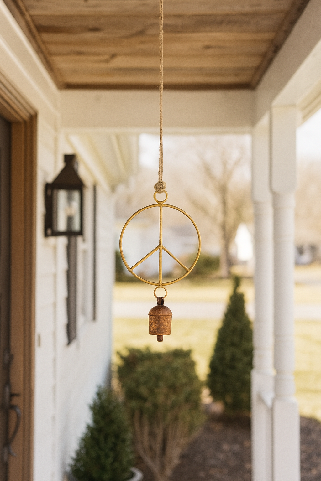 Air Element Peace Bell Wind Chime - Fair Trade Garden