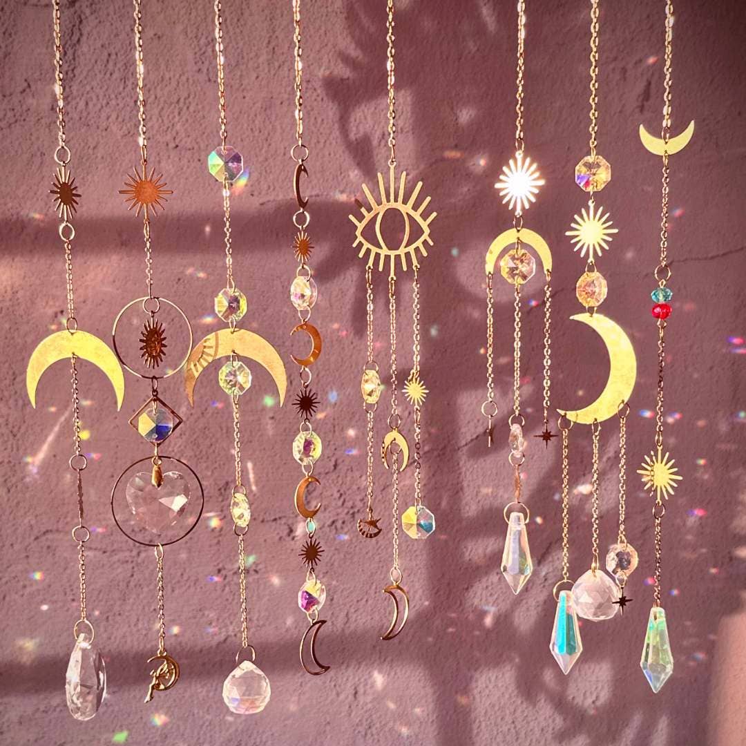 Prism Celestial Suncatcher - Boho Window Decor