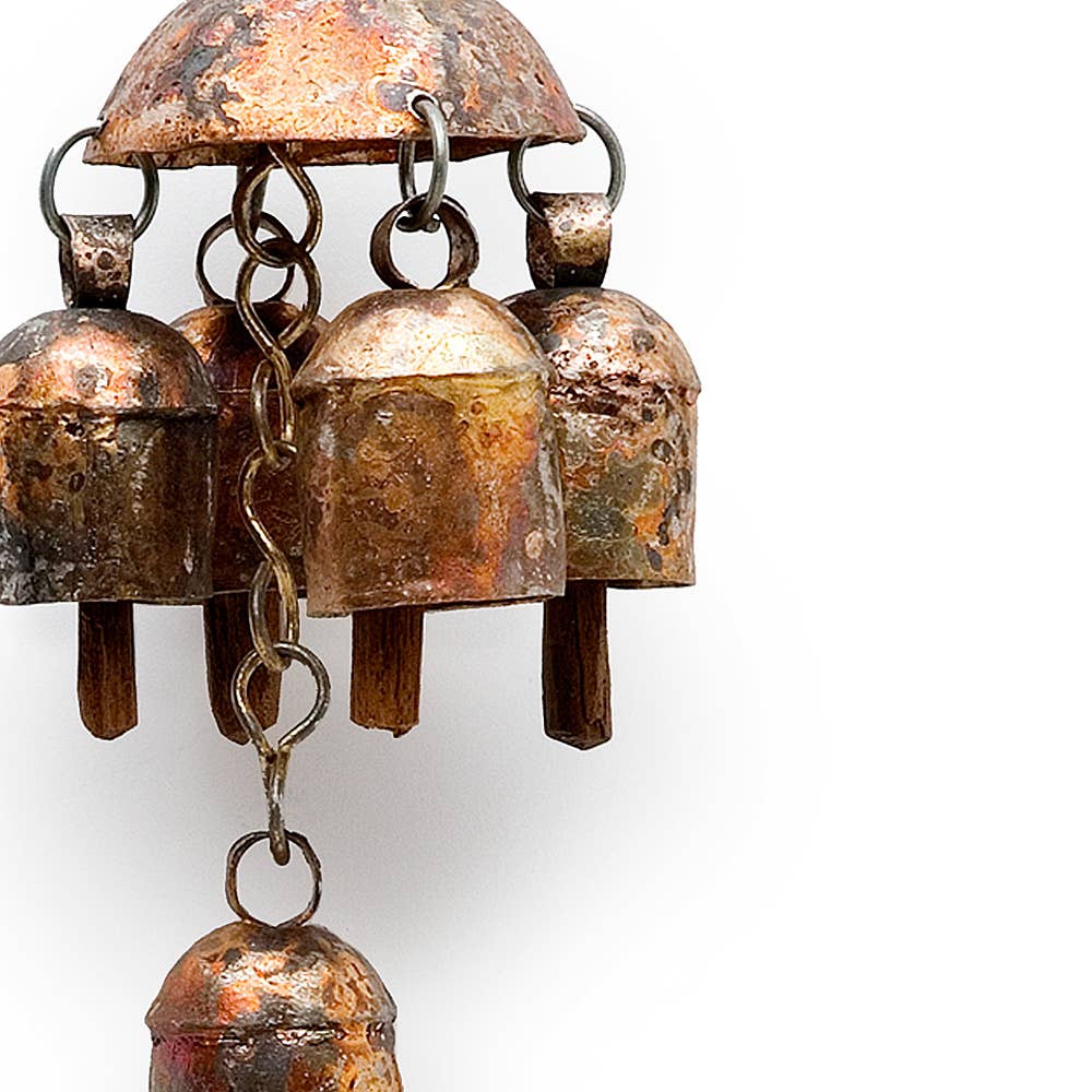 Zommer Chime, Bronze Hand-tuned Garden Wind Chime, India