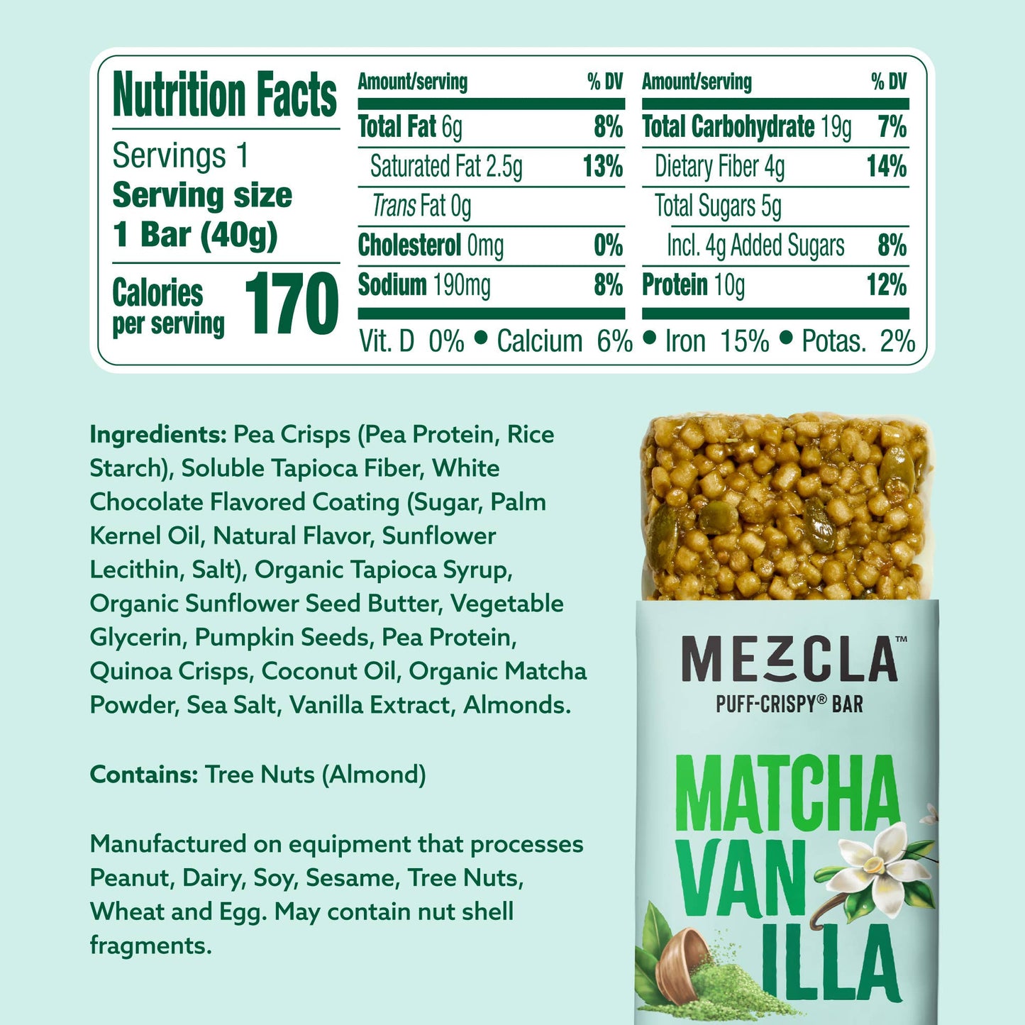 Matcha Vanilla Bar