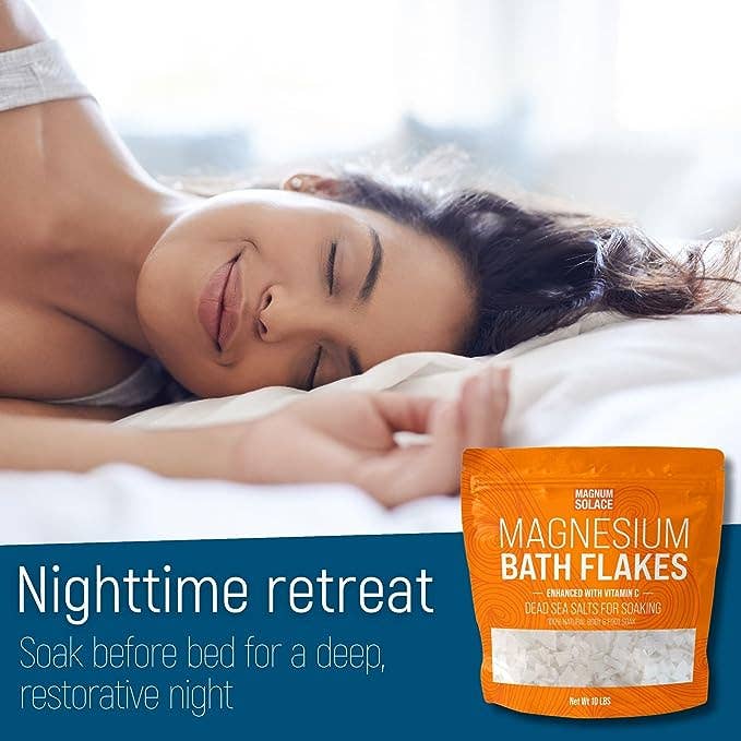 Vitamin C Magnesium Bath Flakes, Bath Soak: 5LB