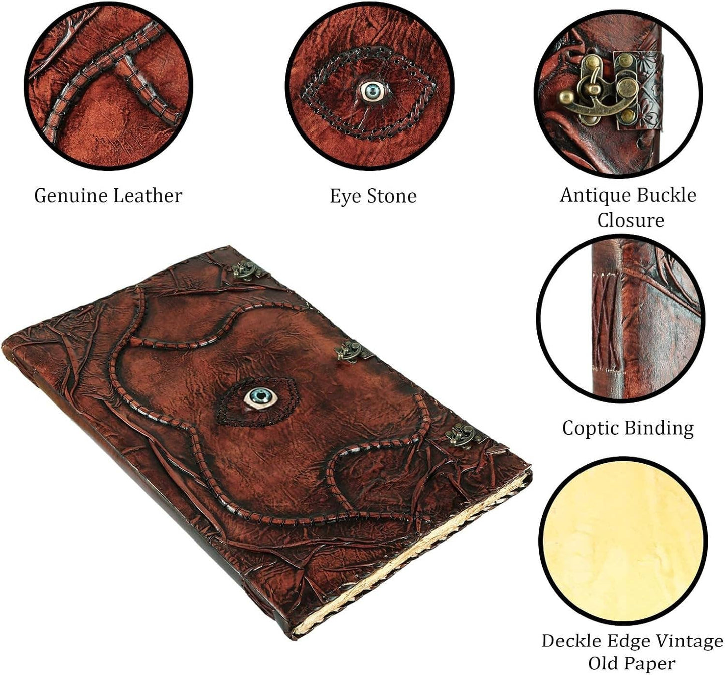 Hocus Pocus Spell Book – Leather Journal with Third Eye