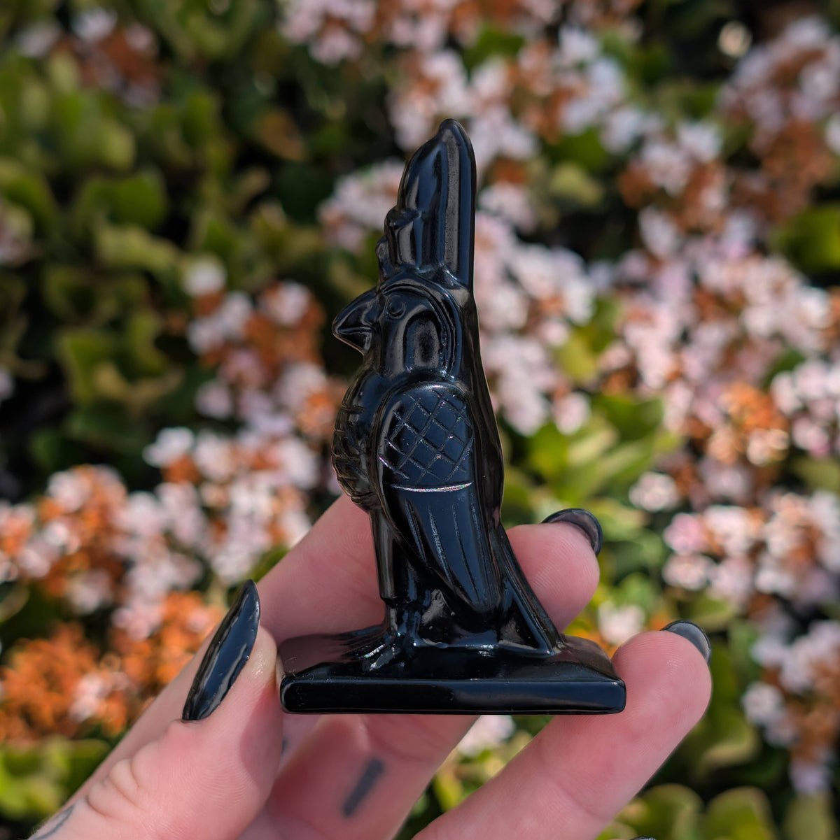 Obsidian Horus Carving