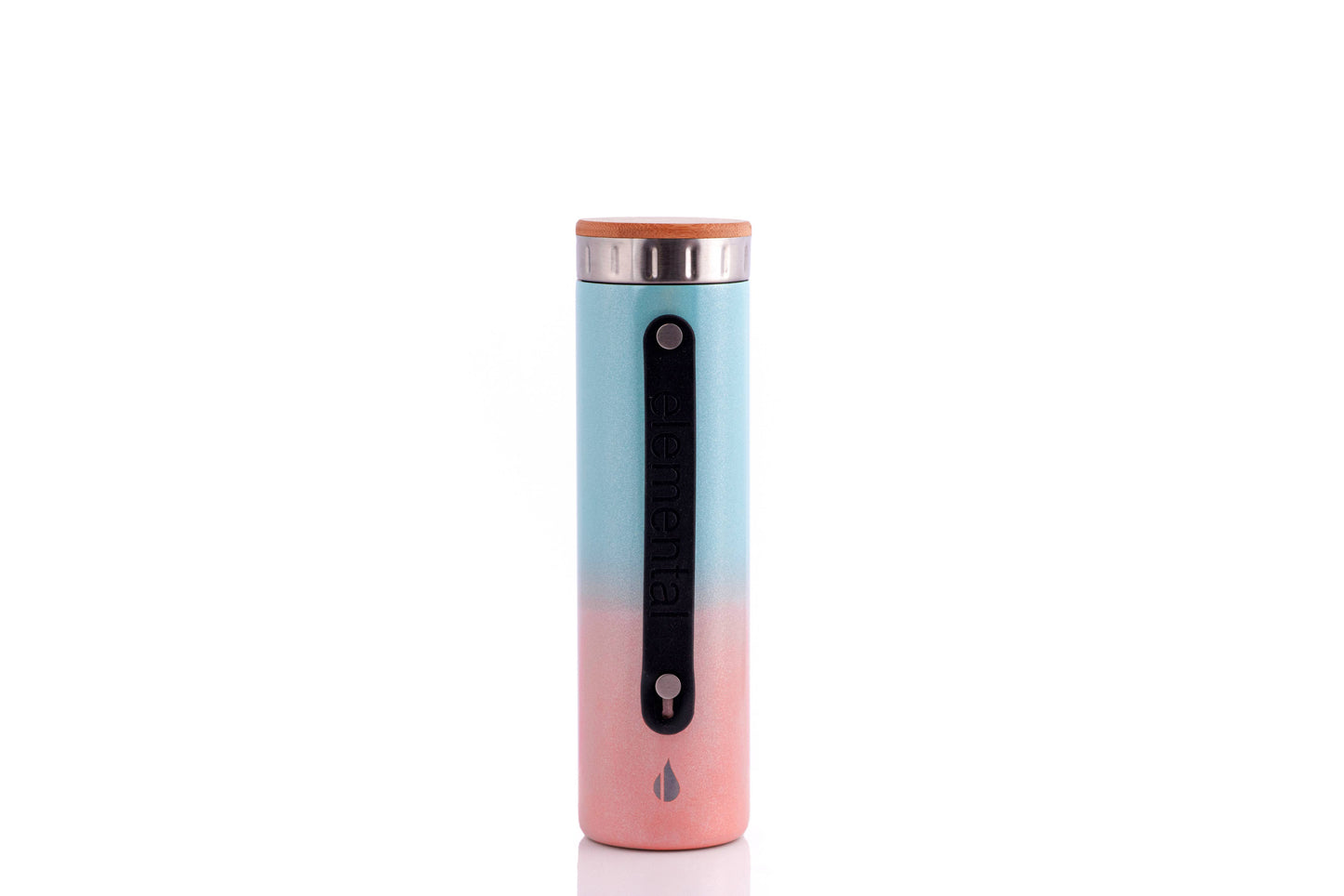 Water Bottle Bamboo lid, Internal Strainer Cotton Candy 20oz