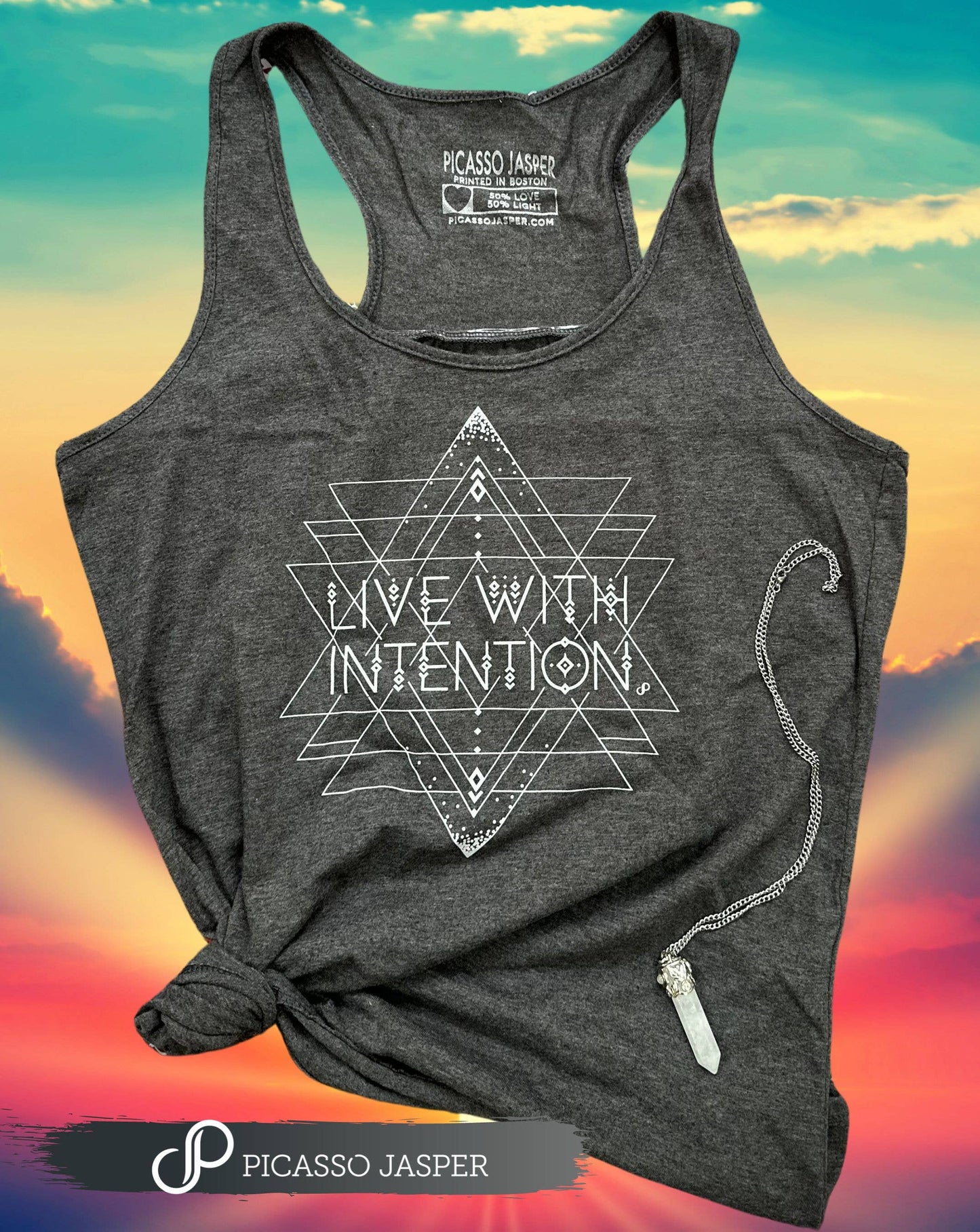 Live with Intention, Gathered Racerback Tank: Small