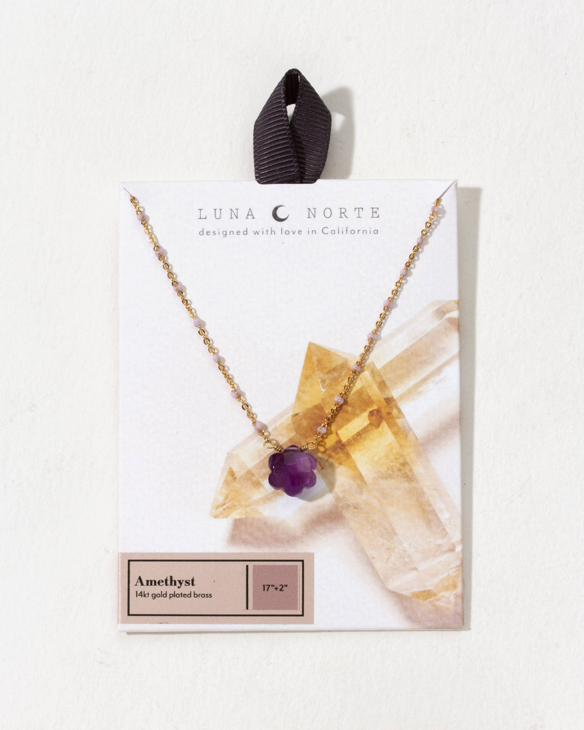 Color Me Bloom Gemstone Necklace- Amethyst