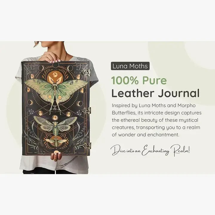 Book of Spell LeatherBound Huge Journal Grimoire Print Diary