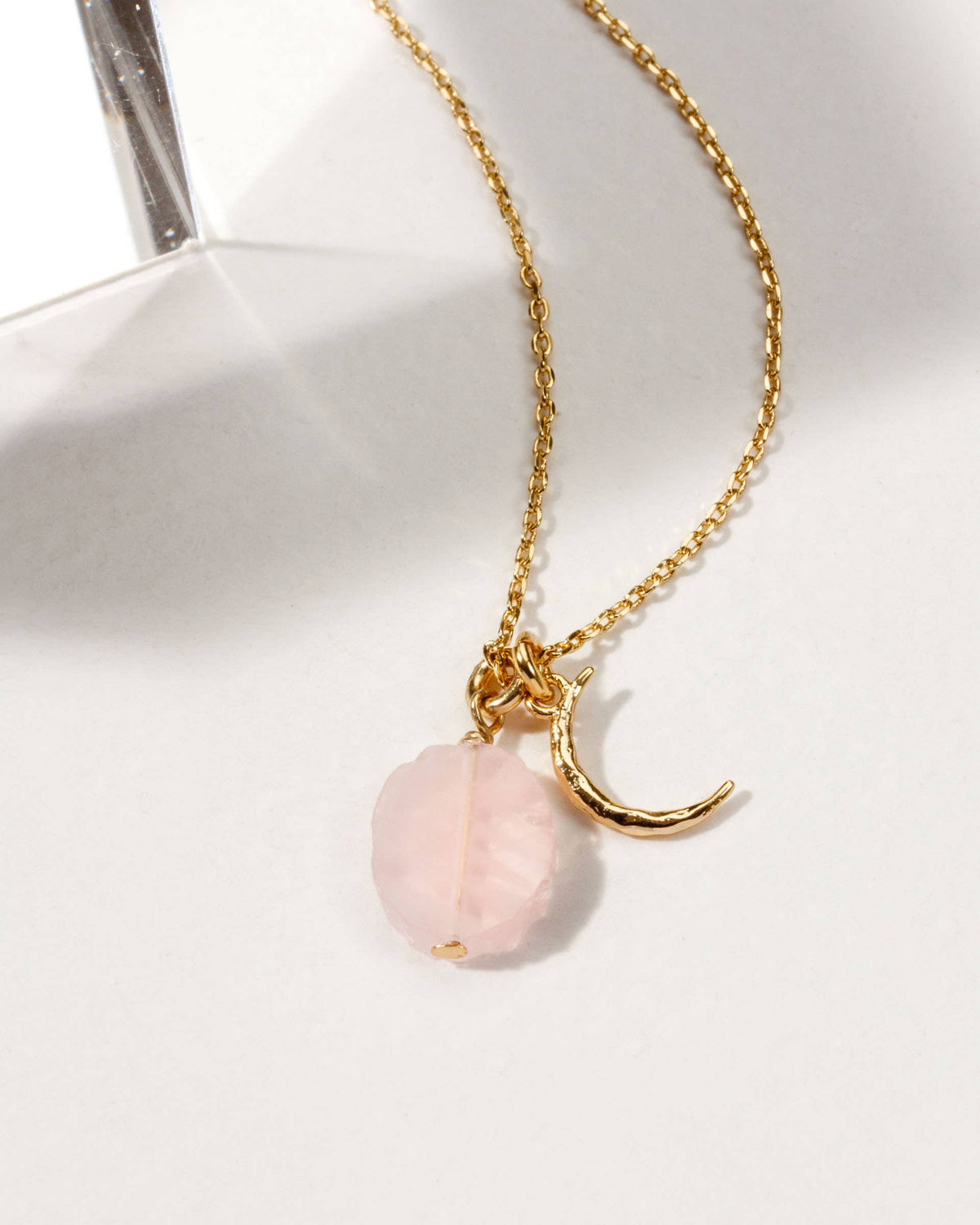 Celestial Being Necklace- Rose Quartz
