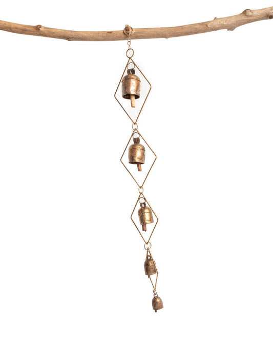 Sa Re Ga Ma 5 Bell, Hand-tuned Garden Wind Chime, India