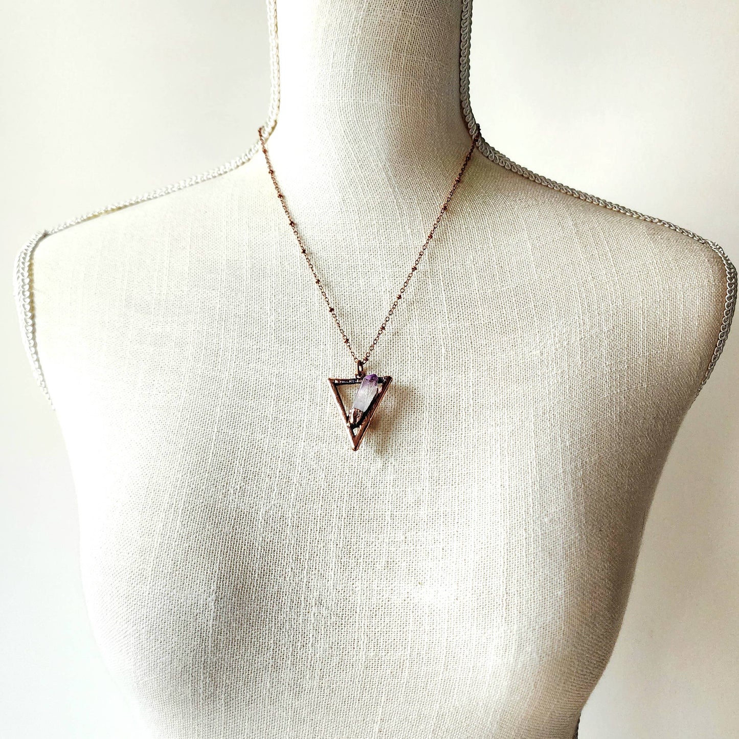 Vera Cruz Amethyst Inverted Triangle Necklace