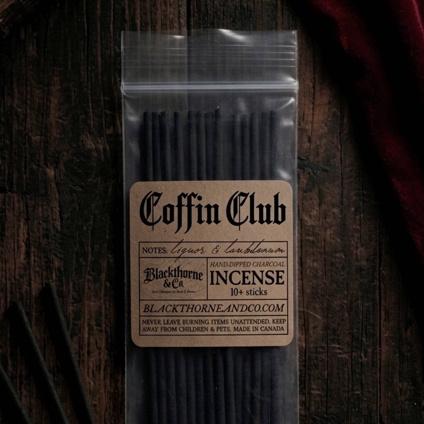 Coffin Club incense sticks |  vegan gothic ritual incense