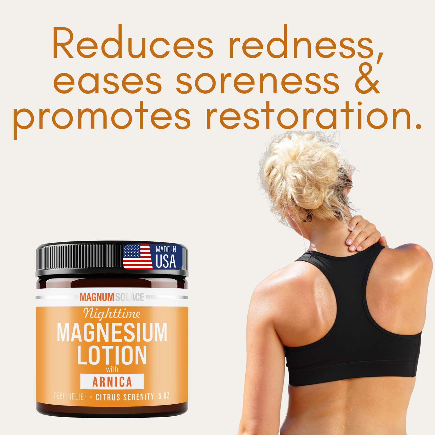 Nighttime Magnesium Lotion with Arnica: Bergamont