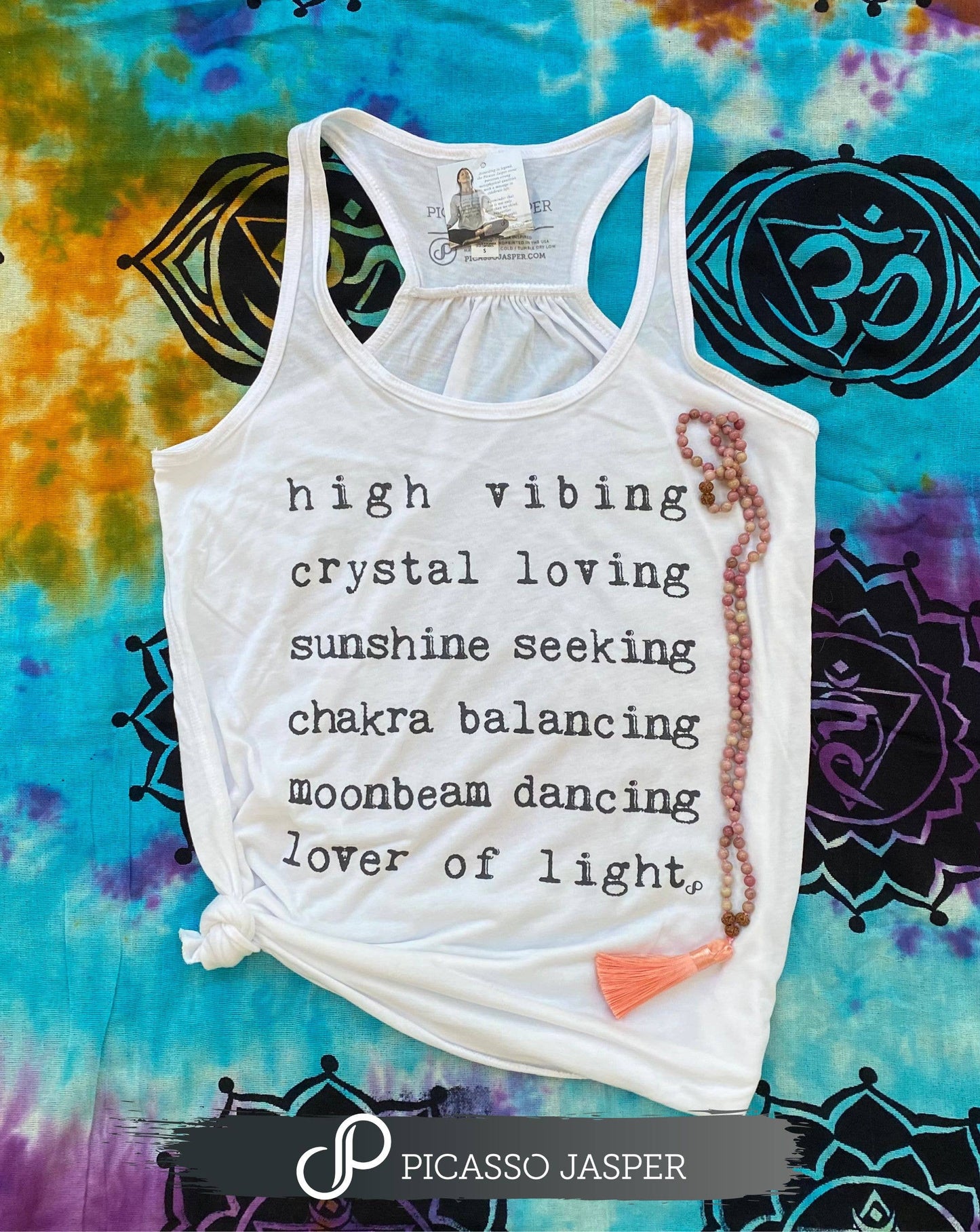 Lover of Light, White Flowy Tank: Large