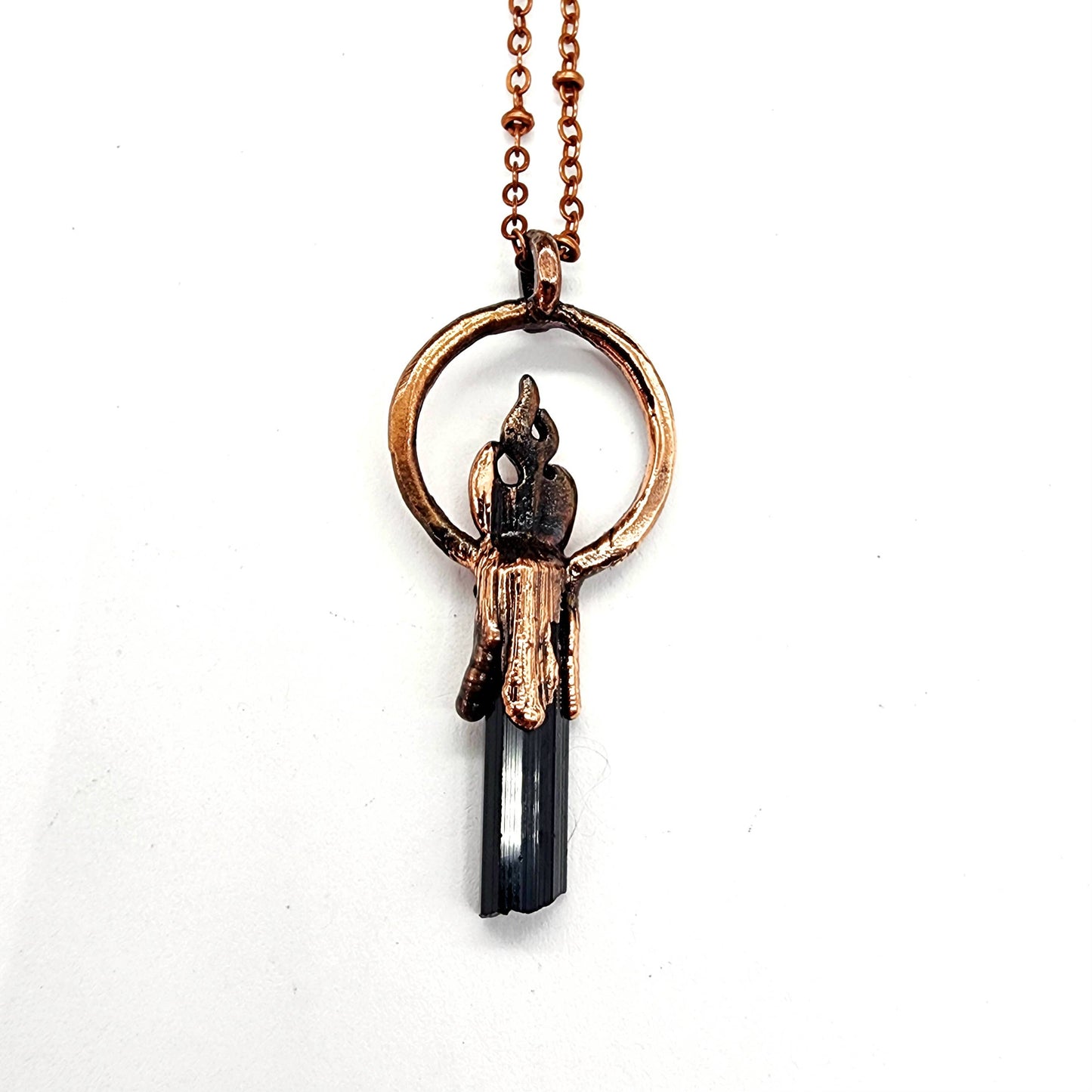 Black Tourmaline Inner Fire Necklace