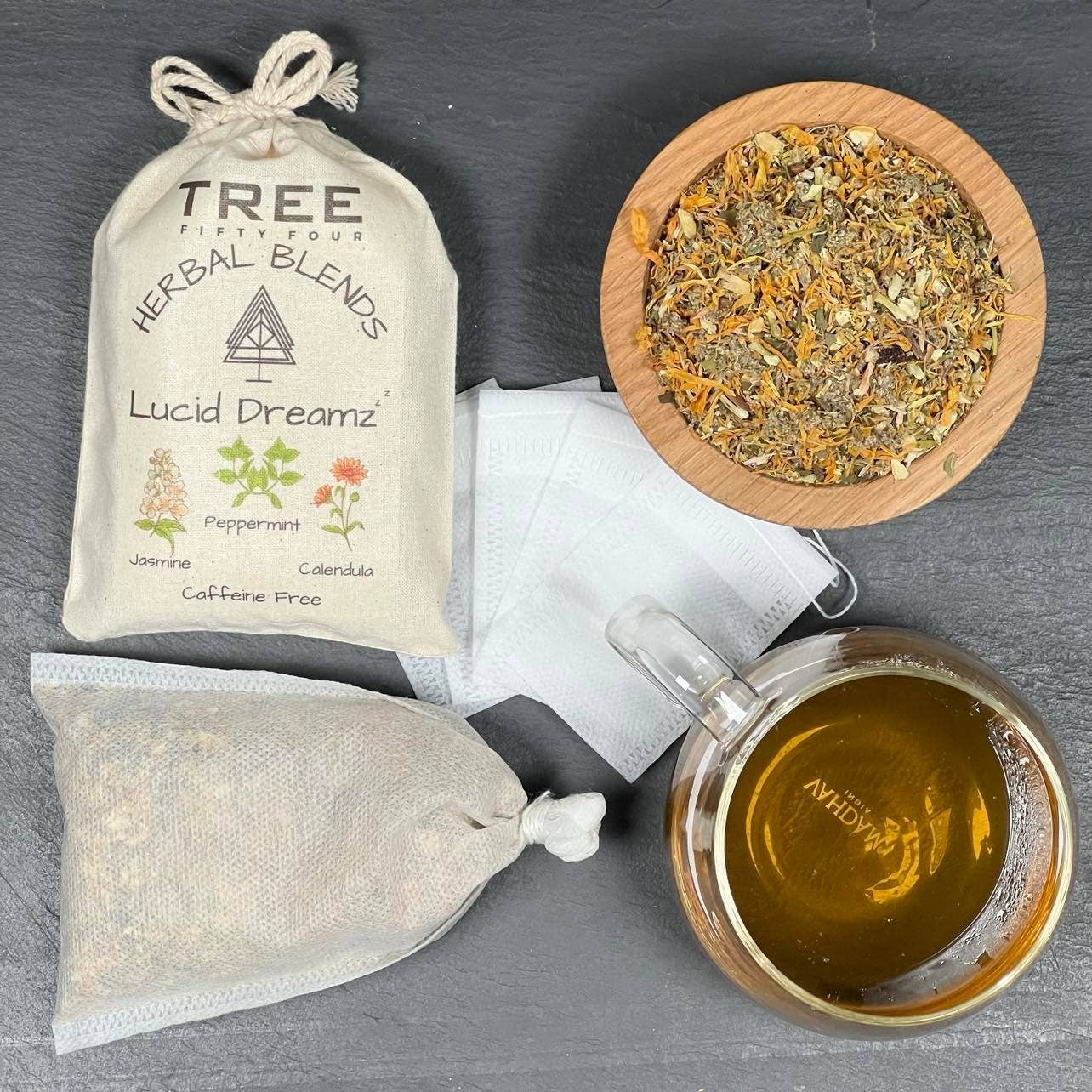 Lucid Dreamz Herbal Tea Blend in Drawstring Sachet, Loose: Medium
