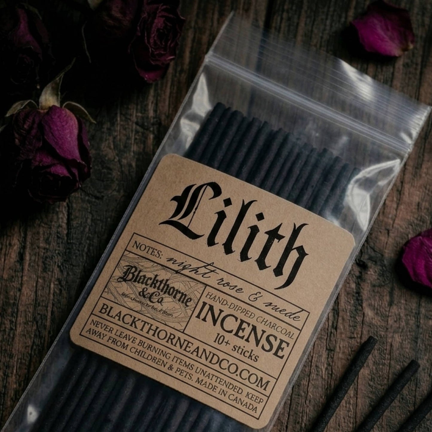 Lilith incense sticks |  vegan gothic ritual incense