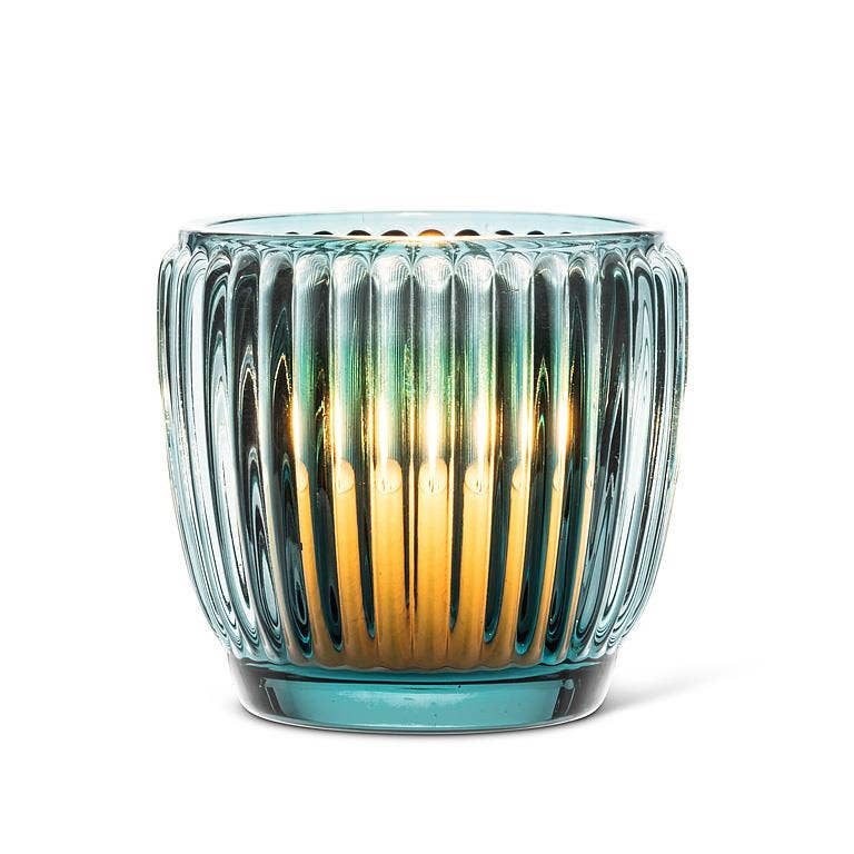 Small Ribbed Votive-3"D