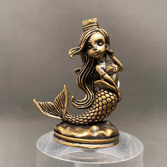 Brass Mermaid Crafts Decoration Desktop Ornaments