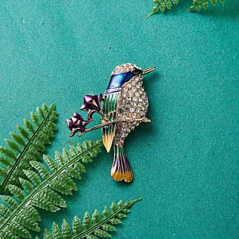 Elegant Brooch Pins Collection - Hummingbirds, Owls, Bugs