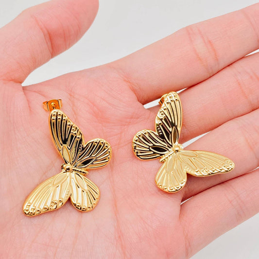 18K Gold Plated Stainless Steel Earrings