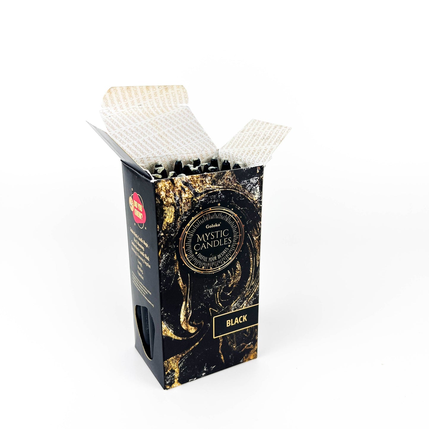 Goloka Black Mini Ritual Candle (Pack Of 20) - 0.5"X5"