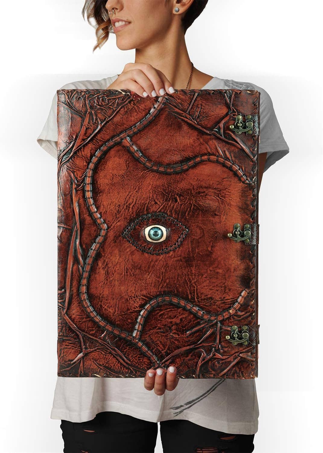 Hocus Pocus Spell Book – Leather Journal with Third Eye