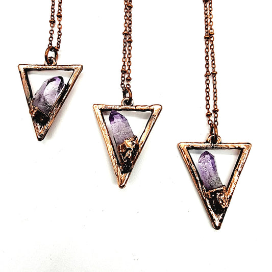 Vera Cruz Amethyst Inverted Triangle Necklace