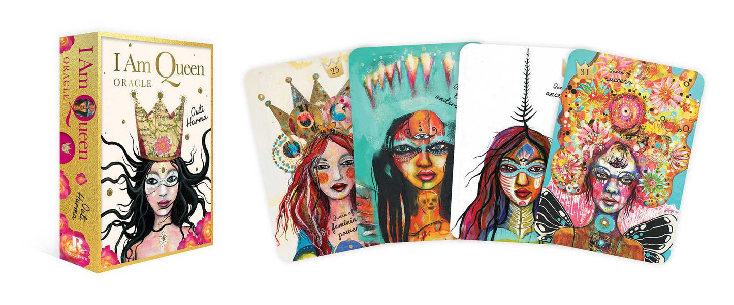 I Am Queen Oracle by Outi Harma: Flashcards; 128 pages / English