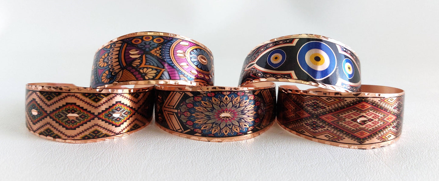 Embellished Copper Bracelets