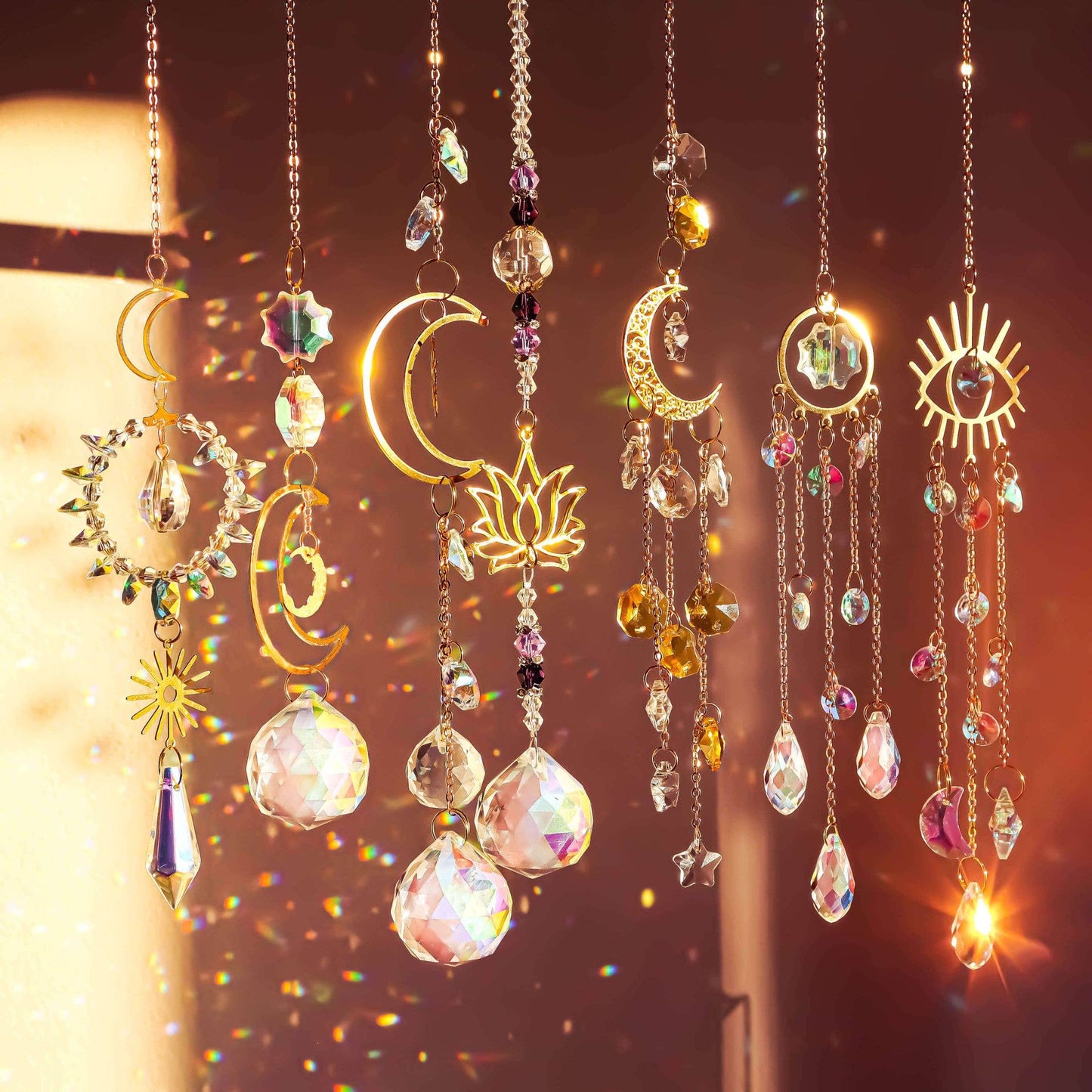 Fairy Lights Suncatcher – Whimsical Rainbow Prism Decor