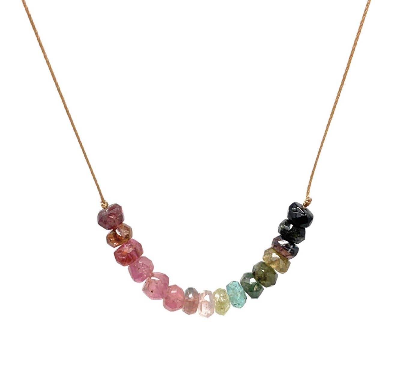 Watermelon Tourmaline Necklace: 16, 18, or 20"